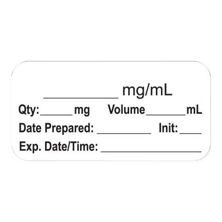 PDC Anesthesia Date, Time and Initials Labels - LAN-2-84 -  - MDL-PDCLAN284