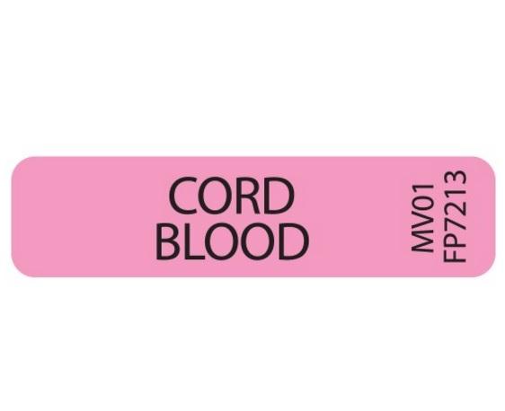 Pdc Healthcare PDC Healthcare "Cord Blood" Labels MV01FP7213 -