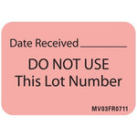 Pdc Healthcare Date Received Labels MV03FR0711 - 666.0 Each - MDL-PDCMV03FR071