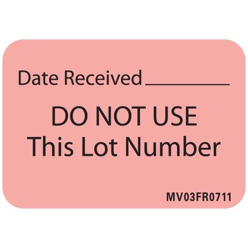 Pdc Healthcare Date Received Labels MV03FR0711 - 666.0 Each - MDL-PDCMV03FR071