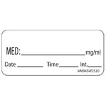 Pdc Healthcare Removable Paper Labels MV04SW2530 -