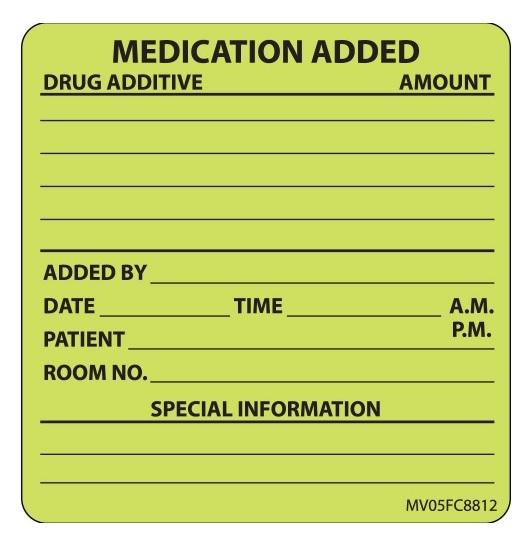 Pdc Healthcare Medication Labels MV05FC8812 -