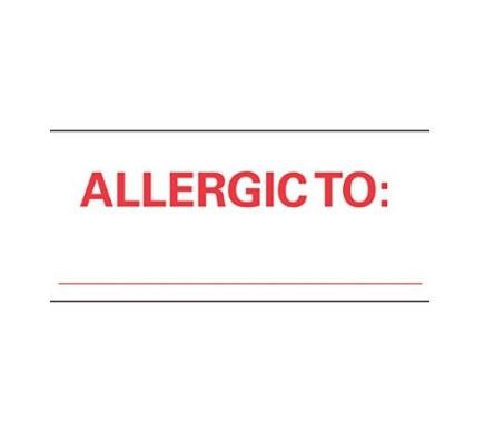 Pdc Healthcare Brady Worldwide Allergy Labels - PDCN14