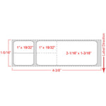 Misys/Sunqeust Direct Thermal Labels - NPT1552 - 2 Roll - MDL-PDCNPT1552