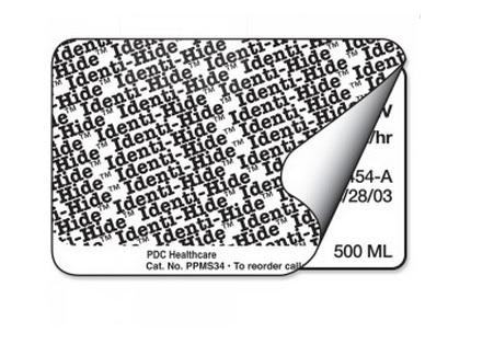 Pdc Healthcare PDC Healthcare Identi-Hide Labels PPMS34 - - MDL-PDCPPMS34