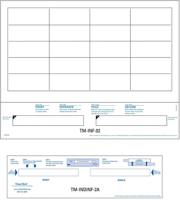 PDC HEALTHCARE Family Wristbands and Labels TM-PLS-102A 1000 Each-MDL-PDCTMPLS102A
