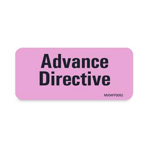 Medvision Advance Directive Labels - MV04FP0092 - 420 Each - MDL-PDCV04FP0092