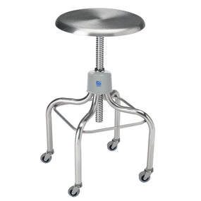 Pedigo Adjustable-Height Stainless Steel OR Stools - P-1037-W/C-SS - 1 Each - MDL-PEDP1037WCSS