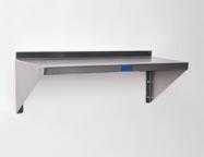 PEDIGO Shelves Stainless Steel Shelf, Wall Mounted, 8" x 24" - P-824-SS - 1 Each