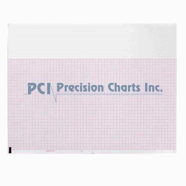 Precision Charts Inc Z-Fold Recording Chart Paper for Burdick Eclipse 850I ECGs - PEG007989Z