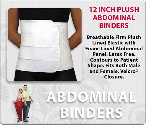 Professional Plush Post-Op Abdominal Binder, Size S, 12" - 00615-30-45 - 1 Each