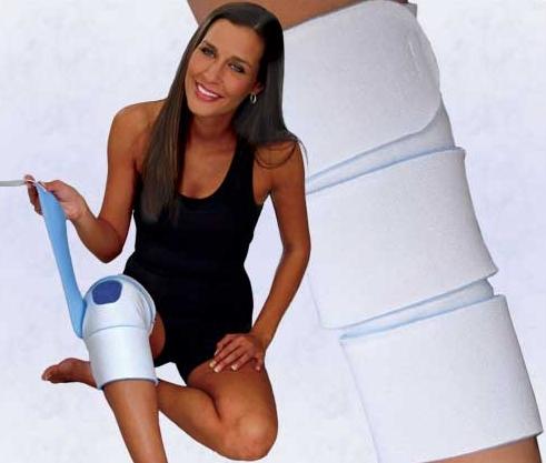 Ezy Wrap Compression Knee Wrap with 2 Pockets, Foam Post-Op Cryo - 01229-2P-01-03627 - 1 Each