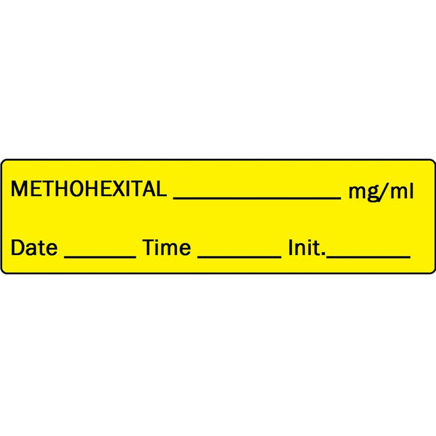 Pdc Healthcare Methohexital Yellow Labeling Tape AN-68 - - MDL-PFTAN68