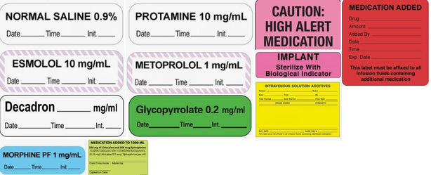 PDC Medication "Morphine" Label, Blue, 1-1/2" x 1/2", 600 per Roll - LAN-13 - 1 Each