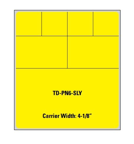 Thermal Label, Cerner Custom, Yellow, 4-1/2" x 4", Pdc - TD-PN6-SLY - 2 Each