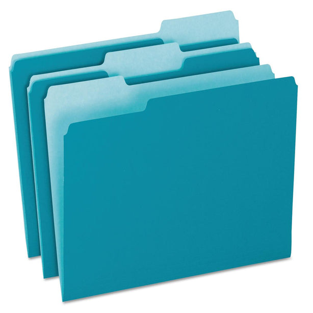 ESSELTE PENDAFLEX CORP 1/3 Cut Top Letter File Folder 15213TEA 100 Each - MDL-PFX15213TEA