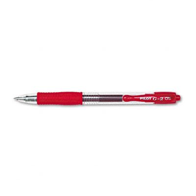 Pilot Of America Ink G2 Premium Retractable Gel Pen, Smoke Barrel, 0.5 mm, Red - PIL31004