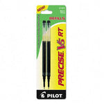 Pilot Of America Pen Refill for Precise V5 RT Rolling Ball, Extra Fine, Black - 77273 - 2 Each