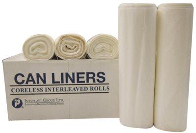 Inteplast MR40481MC High-Density Coreless Liner Roll, 40" x 48", Natural Color, 25 Liners / Roll, 10 Rolls / Case - MDL-PITMR40481MC - 250 Each