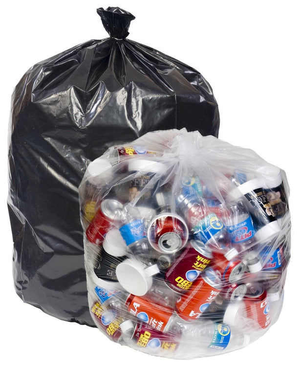 Inteplast Eco Strong Can VEC385812K Black Liner, 38" x 58", 1.2 Mil - MDL-PITVEC385812K - 100 Each