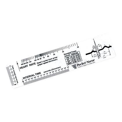 ECG Ruler by Pocket Nurse - 02-43-211-CLR - 1 Each - MDL-PKI0243211CLR