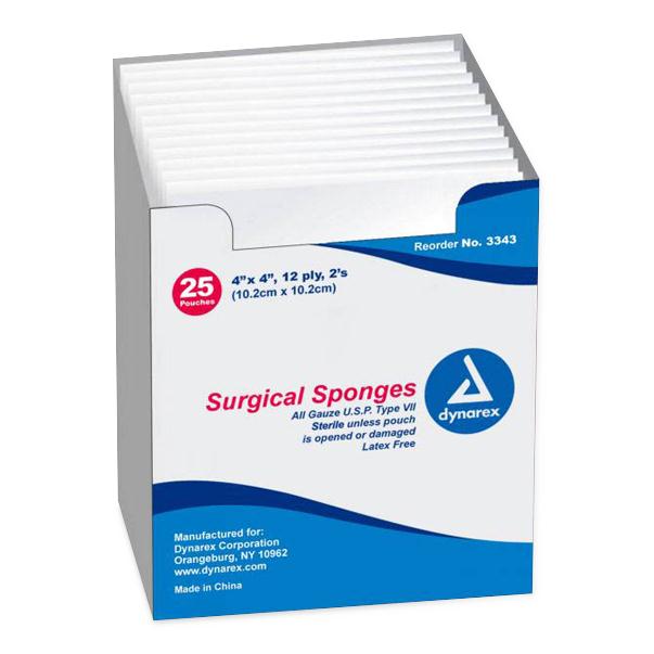 Pocketnurse Educational Surgical Gauze Sponges 05-51-3343 25.0 Each-MDL-PKI05513343