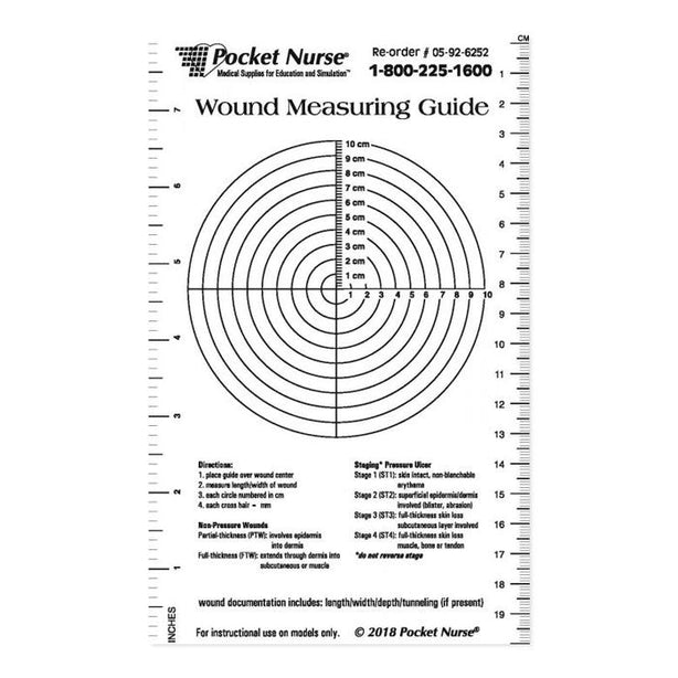 Pocketnurse Pocket Nurse Wound Measuring Guide 05-92-6252 1.0 Each-MDL-PKI05926252