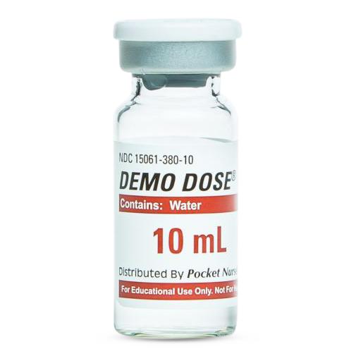 Pocketnurse Demo Dose Water Vile 06-93-3113 1.0 Each-MDL-PKI06933113