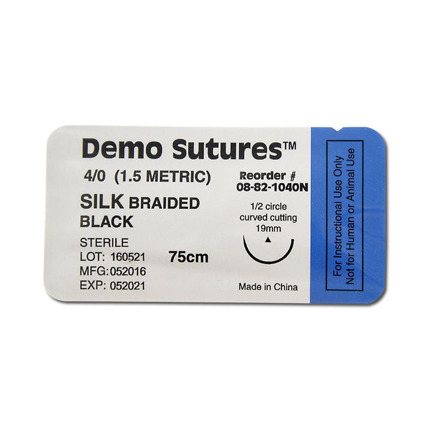 Pocketnurse Demo Sutures with Circle Curved Cutting Needle 08-82-1040 - 12.0 Each - MDL-PKI08821040