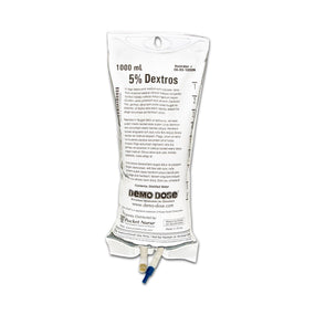Demo Dose 5% Dextros IV Fluid - 06-93-1000-1000ML - 1 Each - MDL-PKI10001000ML