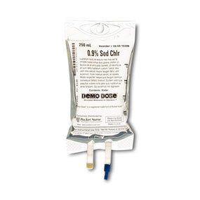 POCKETNURSE Demo Dose 0.9% Sodim Chlorid IV Fluids 06-93-1020-250ML 1 Each - MDL-PKI1020250ML