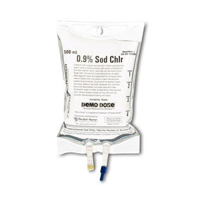 POCKETNURSE Demo Dose 0.9% Sodim Chlorid IV Fluids 06-93-1020-500ML 1 Each - MDL-PKI1020500ML