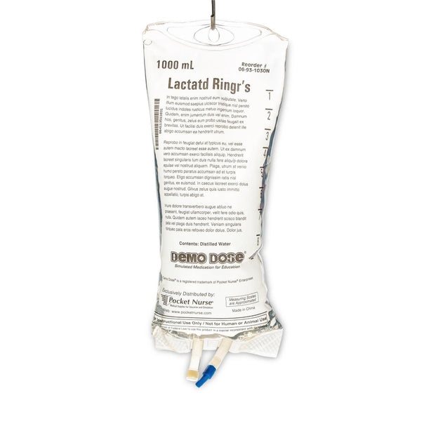 POCKETNURSE Demo Dose 5% Dextros IV Fluids 06-93-1050-1000ML 1 Each - MDL-PKI10501000ML