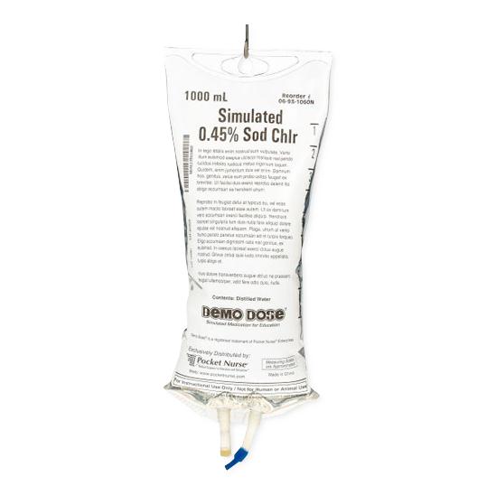 Demo Dose 0.45% NaCl IV Fluids - 06-93-1060-1000ML - 1 Each - MDL-PKI10601000ML