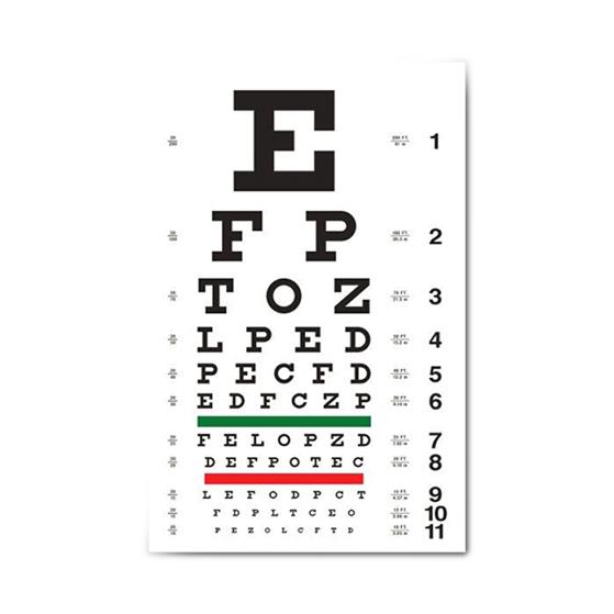 Shanghai Medical Corporation Shanghai Medical Snellen Eye Charts 02-31-50 - 1.0 Each