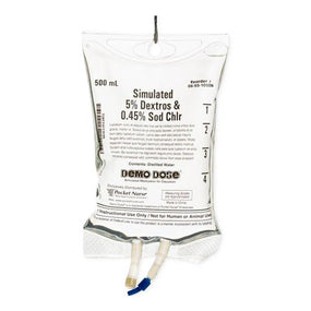 Pocketnurse Demo Dose 5% Dextrose and 0.45% NaCl IV Fluid 06-93-1050-500ML 1.0 Each-MDL-PKI31050500ML