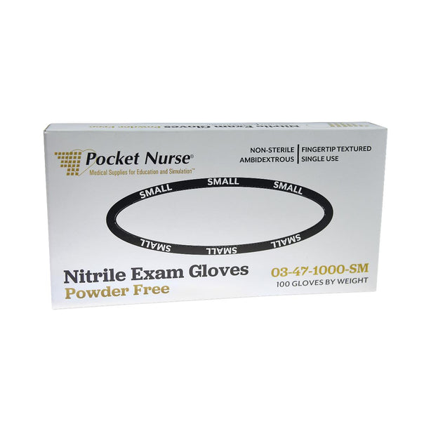 Pocketnurse Pocket Nurse Nitrile Exam Gloves 03-47-1000-SM - 100.0 Each