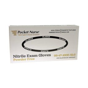 Pocketnurse Pocket Nurse Nitrile Exam Gloves 03-47-1000-XLG - 100.0 Each