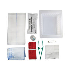 Pocketnurse Nonsterile Dressing Change Tray with ABD Pad 05-51-759 - 1.0 Each