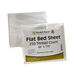 Pocketnurse Flat Bed Sheets by Pocket Nurse 05-84-1006 - 1.0 Each