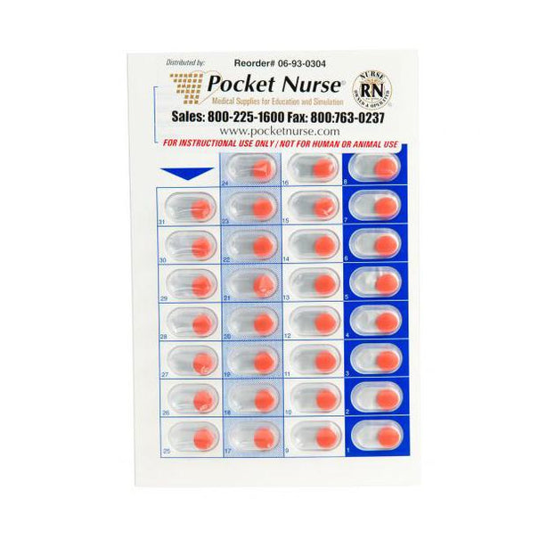Pocketnurse Demo Dose Long Term Fe 65 mg Medication Packs 06-93-0304 1.0 Each-MDL-PKI6930304
