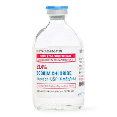 Pocketnurse Demo Dose Sodium Chloride 06-93-0412 1.0 Each-MDL-PKI6930412