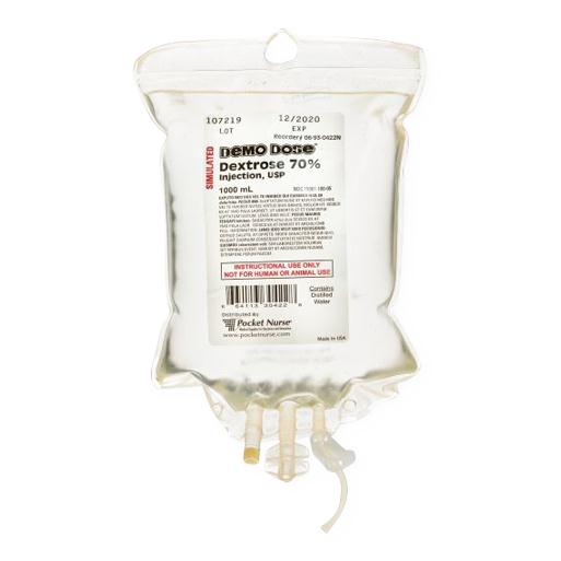 Pocketnurse Demo Dose 70% Dextrose IV Fluid 06-93-0422 - 1.0 Each - MDL-PKI6930422