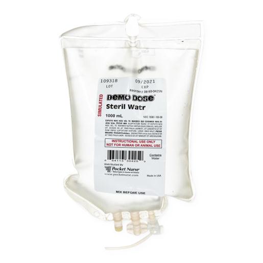 Pocketnurse Demo Dose Sterile Water 06-93-0425 - 1.0 Each - MDL-PKI6930425