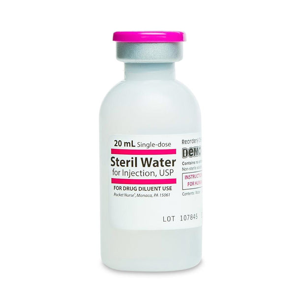 POCKETNURSE Demo Dose Steril Water for Injections 06-93-0631 1 Each - MDL-PKI6930631
