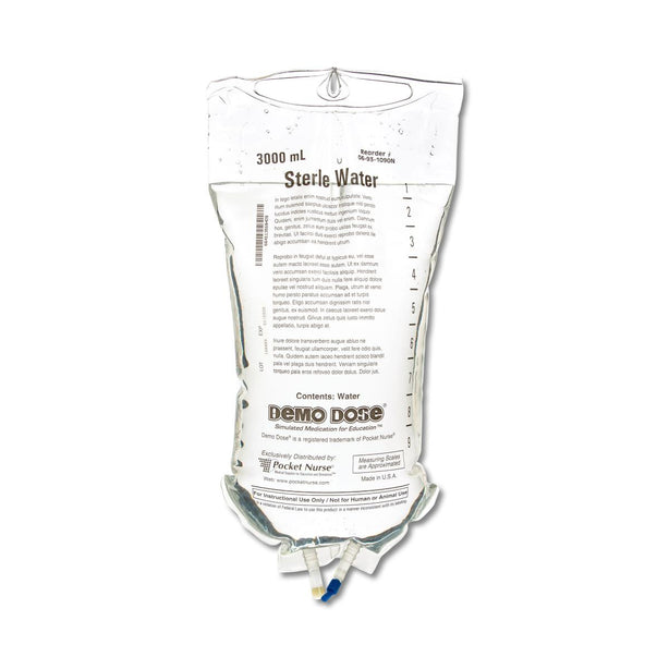 Pocketnurse Demo Dose Sterile Water for IV Bags 06-93-1090 1.0 Each-MDL-PKI6931090