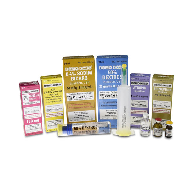 POCKETNURSE Demo Dose Simulated Code Drug Set #2 06-93-1112 1 Each - MDL-PKI6931112