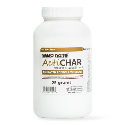 Pocketnurse Demo Dose Acti Char Simulated Poison Absorbent 06-93-1201 1.0 Each-MDL-PKI6931201