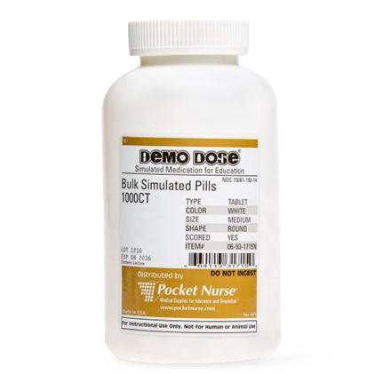 Pocketnurse Demo Dose Simulated Tablets and Caplets 06-93-1715 1.0 Each-MDL-PKI6931715