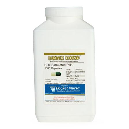 Demo Dose Green/White Medium Oval Capsules - 06-93-1729 - 1 Each - MDL-PKI6931729